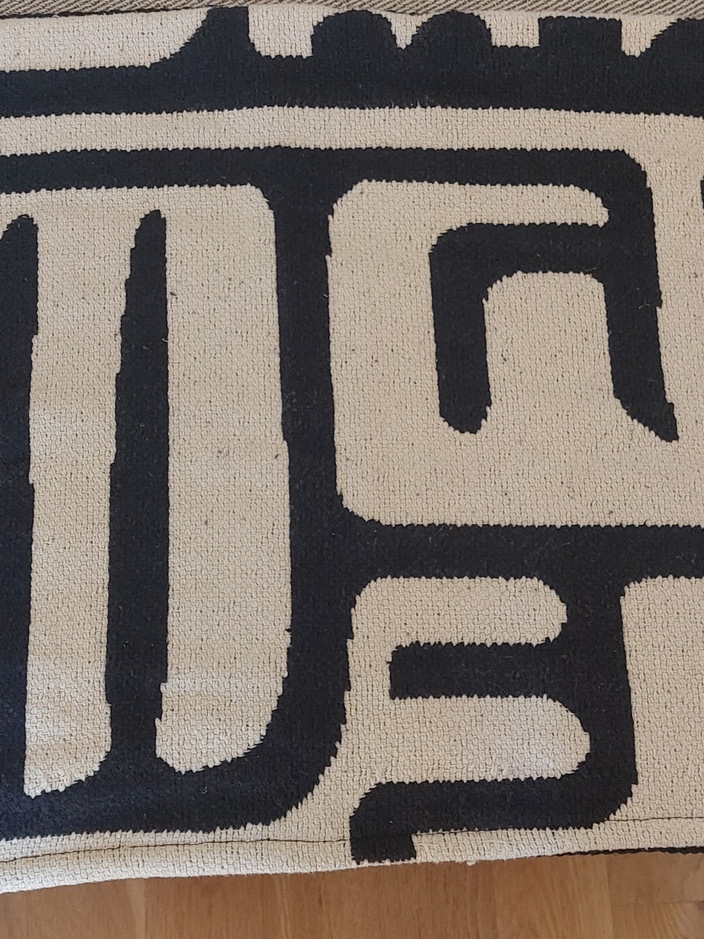 Black and Cream IKEA CUSHION COVER Geometric tribal Pattern